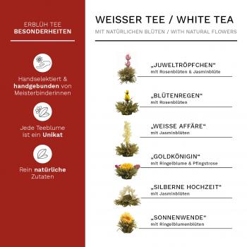 Teeblumen Weißer Tee in eleganter Magnetbox